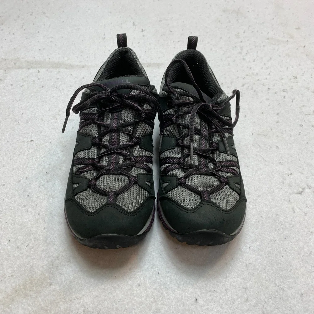 Merrell Siren Edge 3 Waterproof Hiking Shoes Womens 9.5 Black Purple J035326